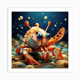 Crab 3d Art Print