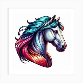 Creative Horse Beauty Illustration Nr 29 Art Print