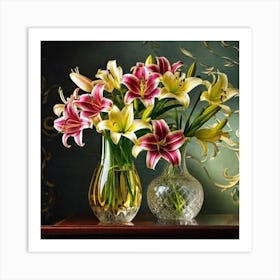 Lily Vases Art Print