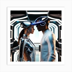 Futuristic Couple 37 Art Print