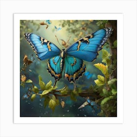 Butterfly In The Forest 1 Art Print