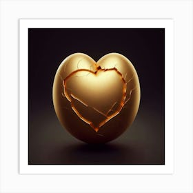 Golden Heart Art Print