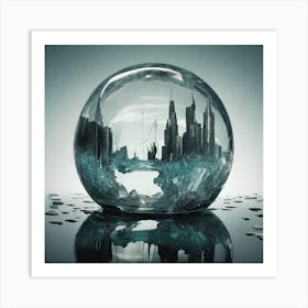 Ice Ball Cityscape Art Print