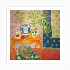 Interior With Dog, Henri Matisse Art Print