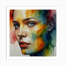 Watercolor Of A Woman 23 Art Print