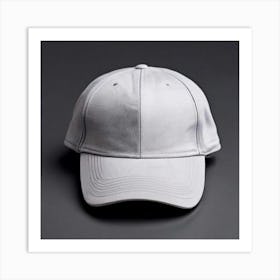 White Baseball Cap 1 Art Print