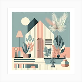 Scandinavian style, Tropical paradise Art Print