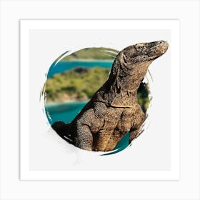 Lizard Komodo Dragon Wonders Of The World Fauna Reptile Animal Art Print