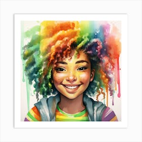 Rainbow Girl Art Print