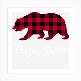 Hot Trend Papa Bear Pajama Red Buffalo Plaid Art Print