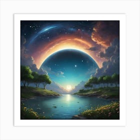 The Sun The Moon The Sky Art Print