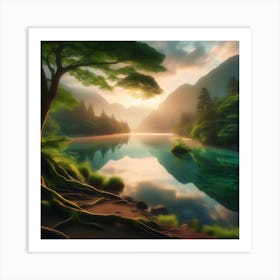 Landscape Painting 6 Art Print