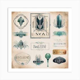 Deco Logos Art Print