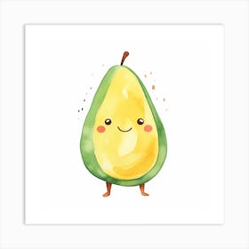 Kawaii Avocado Art Print