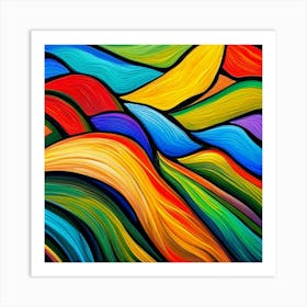 Abstract Painting Mass Waves Art Print