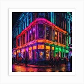 Glasgow Nightlife Art Print