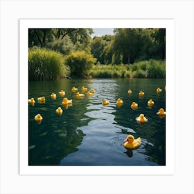 Rubber Ducks In The Water 1 Art Print