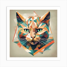 Polygonal Cat Art Print