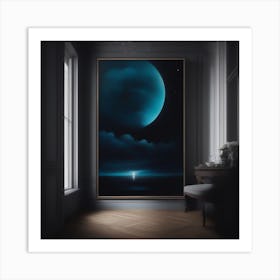 Moon And Stars Art Print