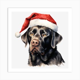 Christmas Labrador Art Print