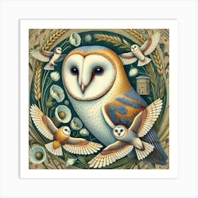 william morris Barn Owls Art Print