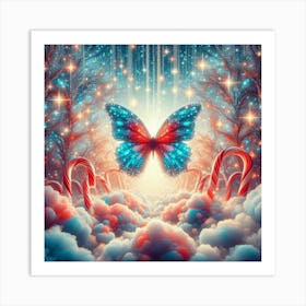 Butterfly In The Clouds 1 Art Print