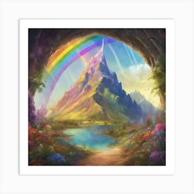 Rainbow In The Cave Art Print