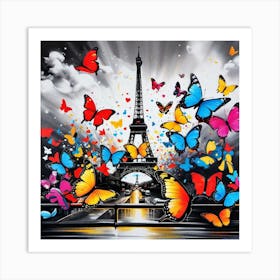 Butterflies In Paris 6 Art Print