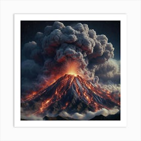 Volcano Eruption Art Print