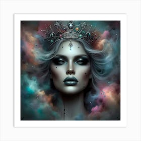 Beautiful Woman With A Crown Art Print