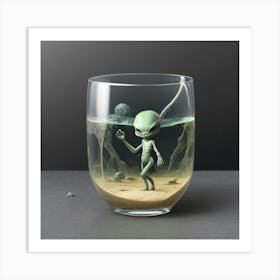 Alien In A Glass Art Print