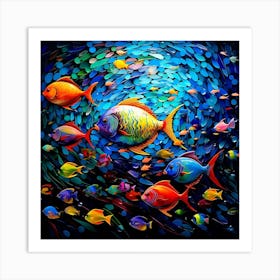 Colorful Fishes 5 Art Print