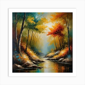 Autumn River Art Print