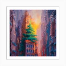 Tree In New York City Art Print