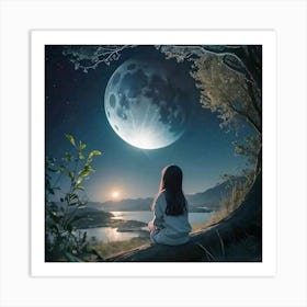 Full Moon In The Sky Art Print