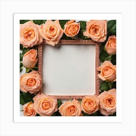 Frame With Roses 8 Art Print