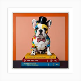 French artist Bulldog Art Print