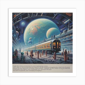 Space Train 2 Art Print