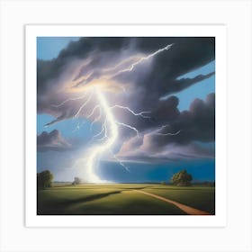 Lightning In The Sky 1 Art Print