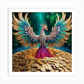 Golden Phoenix Art Print