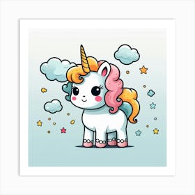 Cute Unicorn 764 Art Print