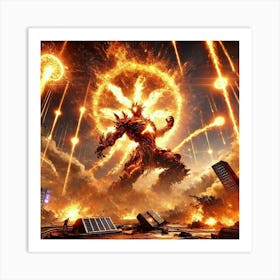 Solar Flare Barrage Converted Art Print