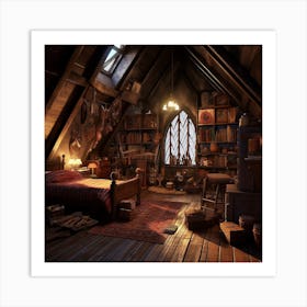 Attic Bedroom Art Print