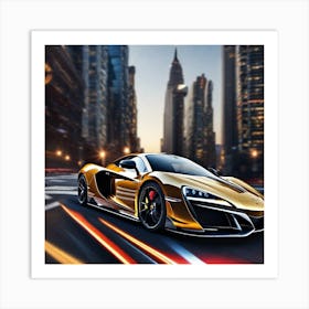 Gold Mclaren P1 Art Print