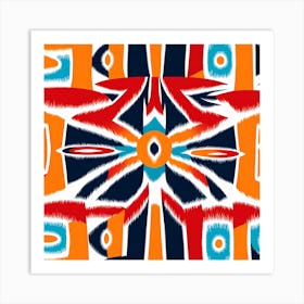 Ikat Pattern Art Art Print