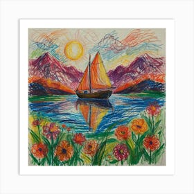 Sailboat In The Water Art Print