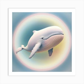 Whale In A Rainbow Art Print