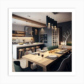 Modern Kitchen Dining Room Art Print