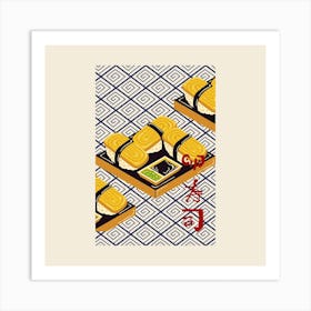Tamago Sushi Square Art Print