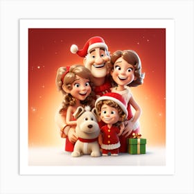 Santa'S Family Art Print